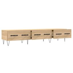 Berkfield Home TV Cabinet Sonoma Oak 150x36x30 cm Engineered Wood in Brown - Size: 150 x 36 x 30 cm - thumbnail 6