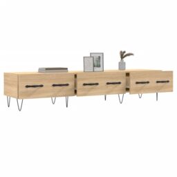 Berkfield Home TV Cabinet Sonoma Oak 150x36x30 cm Engineered Wood in Brown - Size: 150 x 36 x 30 cm - thumbnail 4