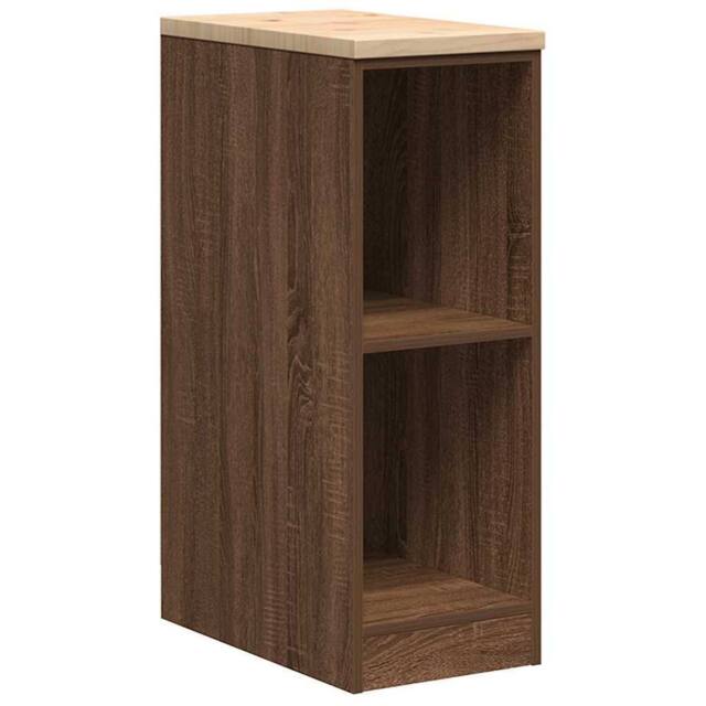 Berkfield Home Garage Storage Cabinet Brown Oak 30x51x85 cm Solid Wood Pine - Size: 30 x 51 x 85 cm - image 1