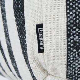 Wyld and Coco Striped Black and White Cotton Floor Cushion 45 x 45 x 20 cm - thumbnail 6