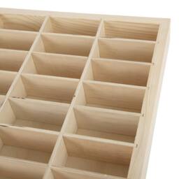 NESTLUNE 62Grids Wooden Display Case for 1/64 Model Car Diecast in Natural - thumbnail 4
