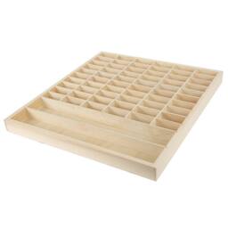 NESTLUNE 62Grids Wooden Display Case for 1/64 Model Car Diecast in Natural - thumbnail 3