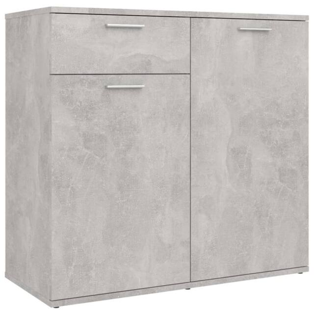 Berkfield Home Sideboard Concrete Grey 80x36x75 cm Engineered Wood - Size: 80 x 36 x 75 cm - image 1