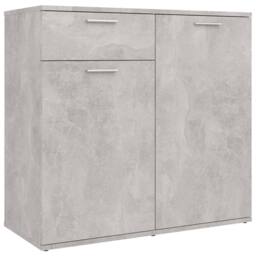 Berkfield Home Sideboard Concrete Grey 80x36x75 cm Engineered Wood - Size: 80 x 36 x 75 cm - thumbnail 1