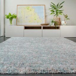 Kukoon Silver Blue Super Soft Shaggy Area Rug in Light Blue - Size: 200 cm x 290 cm - thumbnail 6