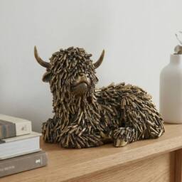 Garden Greatness Doodle Lying Highland Cow Ornament - Size: 1 Pack - thumbnail 2