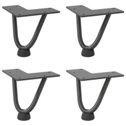 Berkfield Home Hairpin Table Legs 4 pcs Anthracite 10 cm Solid Steel in Dark Grey