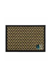 JVL Vienna Rubber Backed Scraper Doormat 40x60cm Zigzag in Brown - Size: 40 cm x 60 cm - thumbnail 6