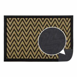 JVL Vienna Rubber Backed Scraper Doormat 40x60cm Zigzag in Brown - Size: 40 cm x 60 cm - thumbnail 7