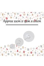 VFM e-Store Christmas Suction hooks Xmas Accessory X 8 22cm x 15cm x 2. 6cm White - Size: 22 cm x 15 cm - thumbnail 2
