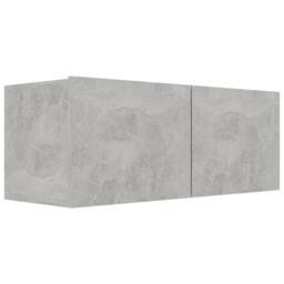 Berkfield Home 7 Piece TV Cabinet Set Concrete Grey Engineered Wood - thumbnail 5