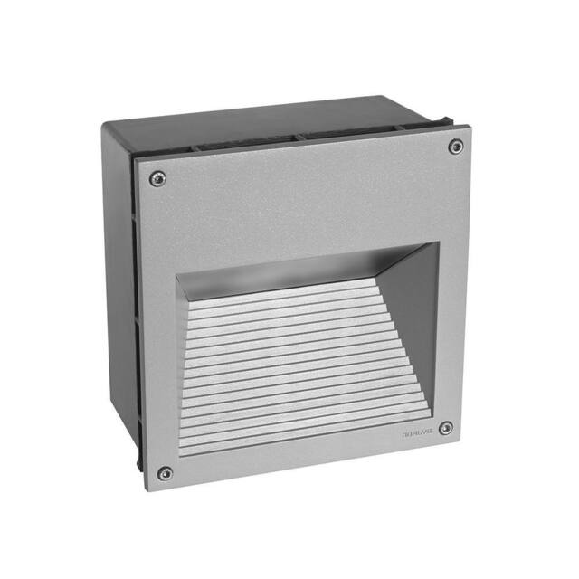 Netlighting Namsos Integrated LED Outdoor LED Recessed Wall Light Aluminium IP65 in Grey - image 1
