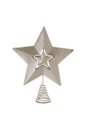 KDMD Gold Star Tree Topper Silver Christmas Tree Toppers - thumbnail 1