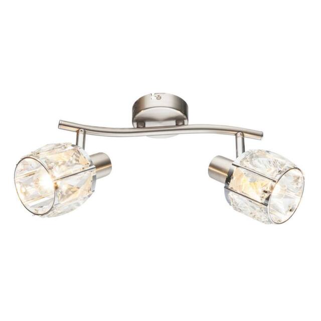 Netlighting Kris Twin Ceiling Spotlight Nickel Matt 2x E14 in Grey - image 1
