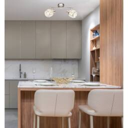 Netlighting Kris Twin Ceiling Spotlight Nickel Matt 2x E14 in Grey - thumbnail 4