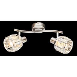 Netlighting Kris Twin Ceiling Spotlight Nickel Matt 2x E14 in Grey - thumbnail 2