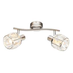 Netlighting Kris Twin Ceiling Spotlight Nickel Matt 2x E14 in Grey