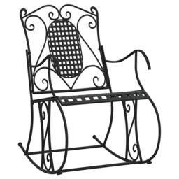 Berkfield Home Rocking Bench 84 cm Black Steel