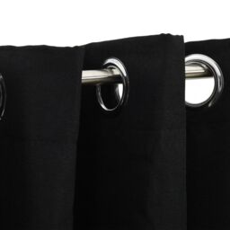 Berkfield Home Linen-Look Blackout Curtains with Grommets 2pcs Black 140x225cm - Size: 140x225 cm - thumbnail 3