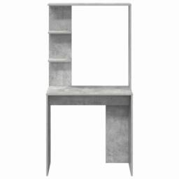 Berkfield Home Concrete Grey Computer Desk Concrete grey Engineered Wood Medium - thumbnail 5