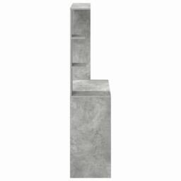 Berkfield Home Concrete Grey Computer Desk Concrete grey Engineered Wood Medium - thumbnail 6