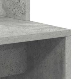Berkfield Home Concrete Grey Computer Desk Concrete grey Engineered Wood Medium - thumbnail 8
