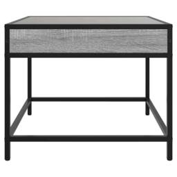 Berkfield Home Decorative Coffee Table with Infinity LED Grey Sonoma 50x50x41 cm - Size: 50 x 50 x 41 cm - thumbnail 6