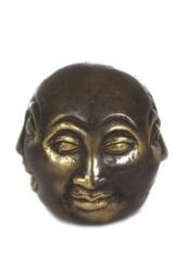 KDMD Four Face Buddha Brass Fengshui Ornament - 6cm, Peace & Serenity Decor in Gold - thumbnail 3