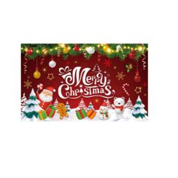 Leaper Style 1 Christmas Reindeer Party Decoration Backdrop in Red
