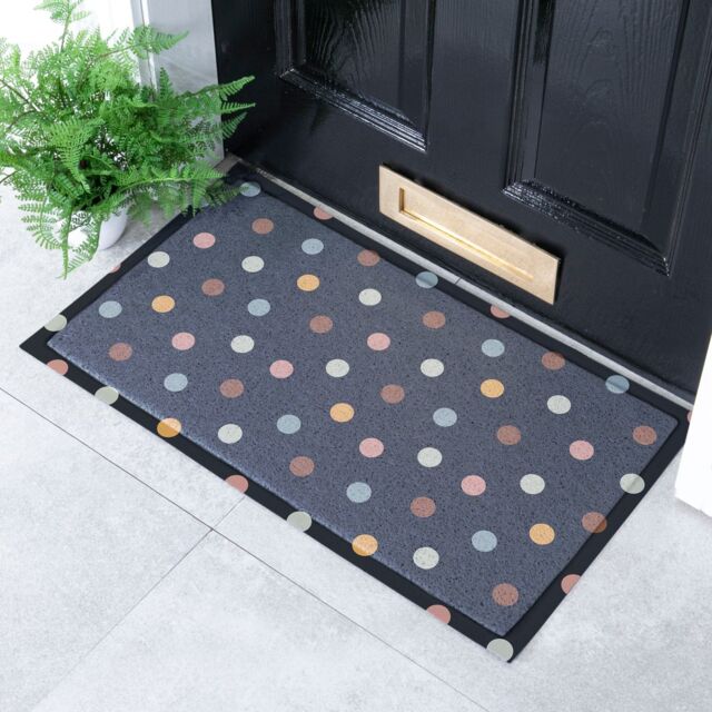 Artsy Mats Black Polka Dots Doormat (70 x 40cm) - Size: 40 cm x 70 cm - image 1