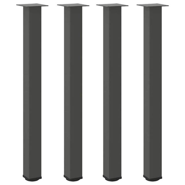 Berkfield Home Coffee Table Legs 4 pcs Anthracite 90-92 cm Steel in Dark Grey - image 1
