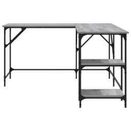 Berkfield Home Desk Grey Sonoma 139x139x75 cm Engineered Wood - Size: 139 x 139 x 75 cm - thumbnail 5