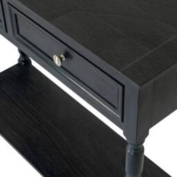 Lemon Pavilion Furniture and Decor Contour Collection 2 Drawer Console Table - L33xW90xH80 cm - Black - thumbnail 3