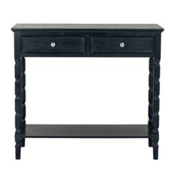 Lemon Pavilion Furniture and Decor Contour Collection 2 Drawer Console Table - L33xW90xH80 cm - Black - thumbnail 2