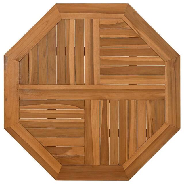Berkfield Home Table Top 60x60x2.5 cm Octagonal Solid Wood Teak in Brown - image 1