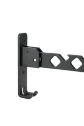 Living and Home 2Pcs Aluminium Alloy Wall Mounted Coat Drying Hanger in Black - thumbnail 5