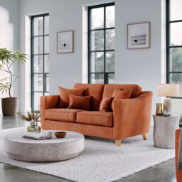 The Great Sofa Company Jackson 2 Seater Chenille Sofa in Terracotta