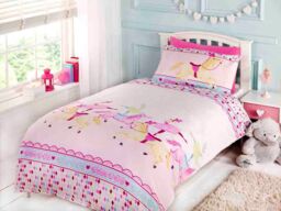 Rapport Home Show Time Duvet Cover Set with Pillowcase in Light Pink - Size: Double - thumbnail 1