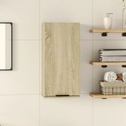 Berkfield Home Wall-mounted Bathroom Cabinet Sonoma Oak 32x20x67 cm in Brown - Size: 32 x 20 x 67 cm