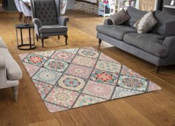 Benjamin Tate Design Luxury Oriental Tile Rug in Natural - Size: Large - thumbnail 2