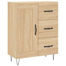 Berkfield Home Highboard Sonoma Oak 69.5x34x180 cm Engineered Wood in Tan - thumbnail 7