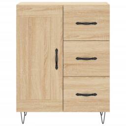 Berkfield Home Highboard Sonoma Oak 69.5x34x180 cm Engineered Wood in Tan - thumbnail 8