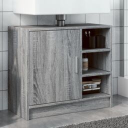 Berkfield Home Sink Cabinet Grey Sonoma 63x29x55 cm Engineered Wood - Size: 63 x 29 x 55 cm - thumbnail 1