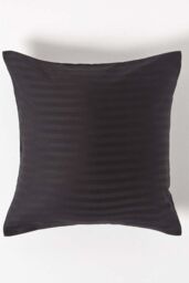 Homescapes Continental Egyptian Cotton Pillowcase 330 TC, 40 x 40 cm in Black - thumbnail 1