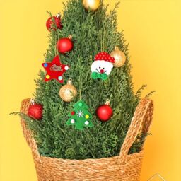 Smartbies 10 Pieces Christmas Element Pendant Set Holiday Hanging Decorations Tree Hanging Party Xmas Decor - Size: 10 Pack - thumbnail 6