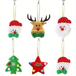 Smartbies 10 Pieces Christmas Element Pendant Set Holiday Hanging Decorations Tree Hanging Party Xmas Decor - Size: 10 Pack - thumbnail 3