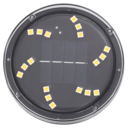 Berkfield Home Solar Ground Lights with Ground Spikes Outdoor 4 pcs Warm White in Black - thumbnail 5