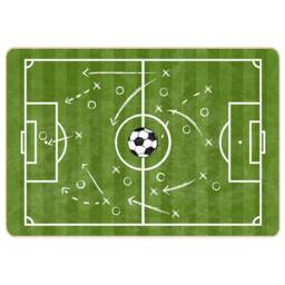 Berkfield Home Kids' Rug Green 160x230 cm Football Field Washable Anti Slip - Size: 100 cm diameter - thumbnail 1
