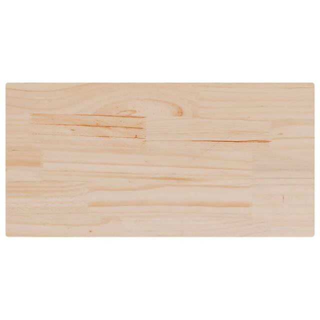 Berkfield Home Table Tops 2 pcs 80x40x2.5 cm Rectangular Solid Wood Pine in Light Tan - image 1