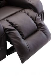 More4Homes Caesar Electric Recliner Bonded Leather 1+2 Seater Sofa Set in Brown - thumbnail 6